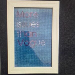 Framed Cross-Stitch Art with Quote